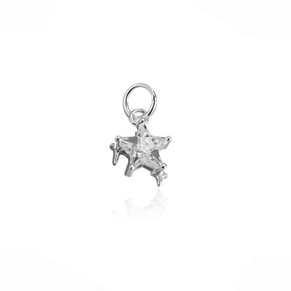 Dije Estrella de Zirconia Blanca, Azul o Rosa