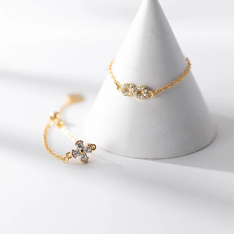 Anillo Cadena Infinito o Flor
