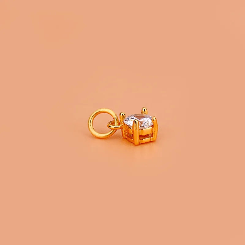 Dije Mini Cuadrado con Zirconia