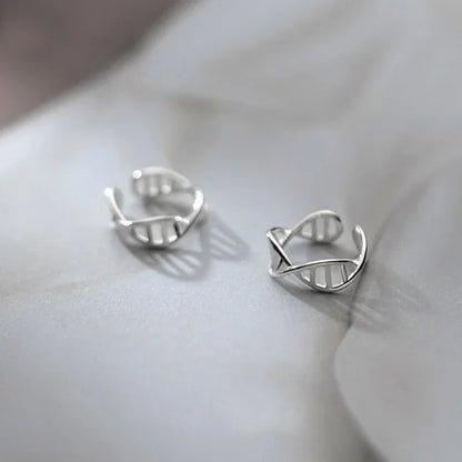 Aretes de Clip Ondas Caladas