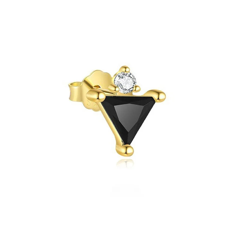 Arete Individual Triángulo Negro
