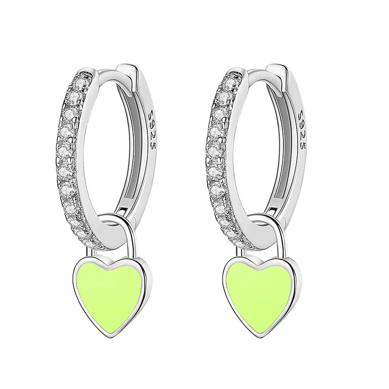 Arracadas con Corazón Esmaltado