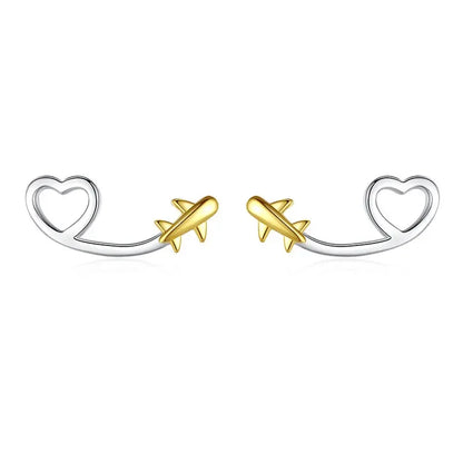 Aretes Corazón Calado Plano
