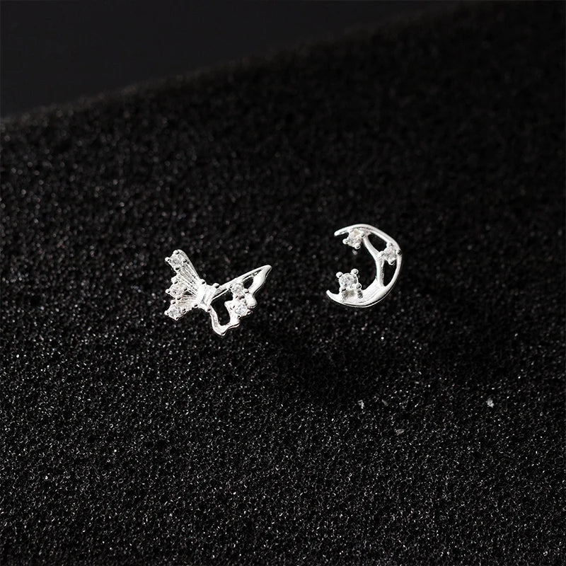 Aretes Mariposa y Luna