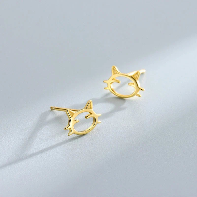 Aretes Gatito Calado