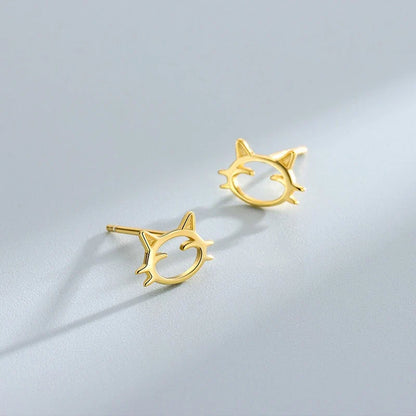 Aretes Gatito Calado