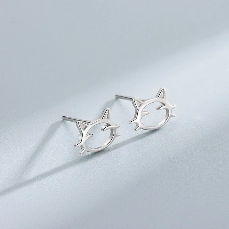 Aretes Gatito Calado
