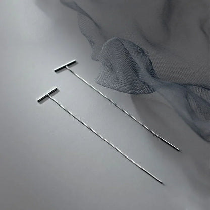 Aretes Barra con Cadena Veneciana