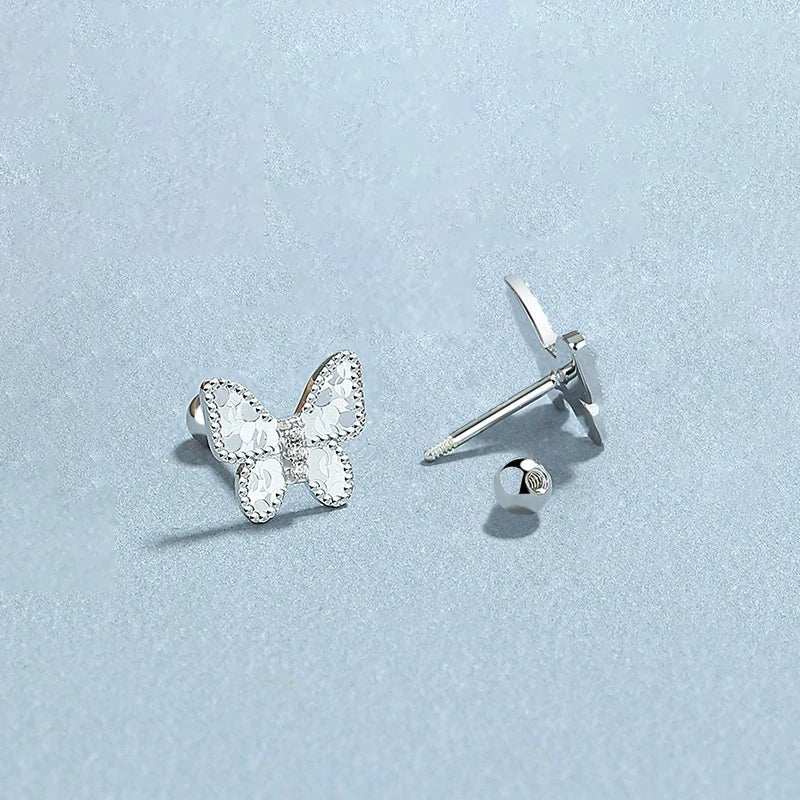 Aretes Mariposa con Cierre de Rosca