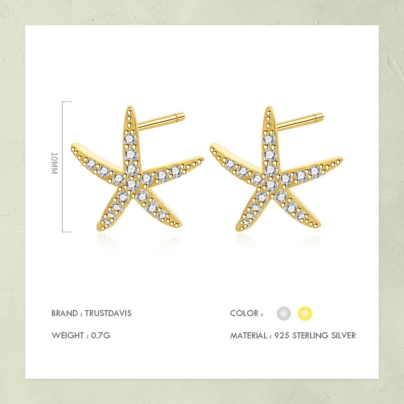 Aretes Estrella de Mar con Zirconias