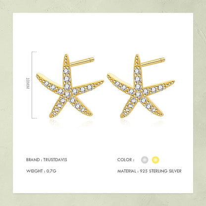 Aretes Estrella de Mar con Zirconias