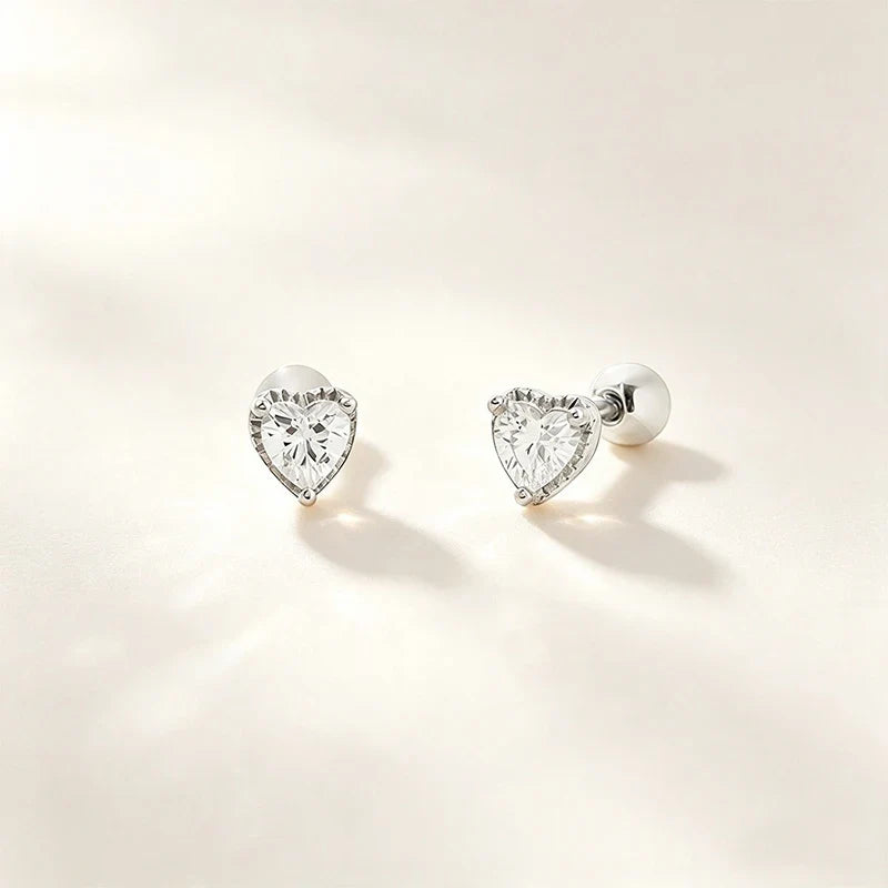 Aretes Corazón de Zirconia