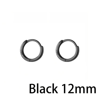Arracadas Lisas en Negro o Plateado