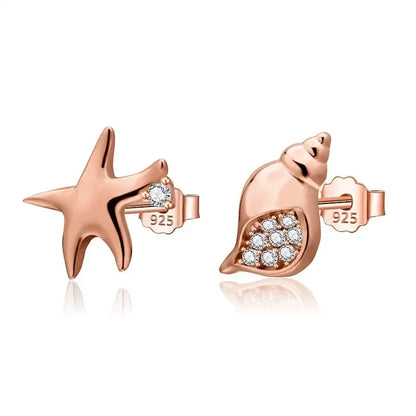 Aretes Asimétricos Caracol y Estrella de Mar