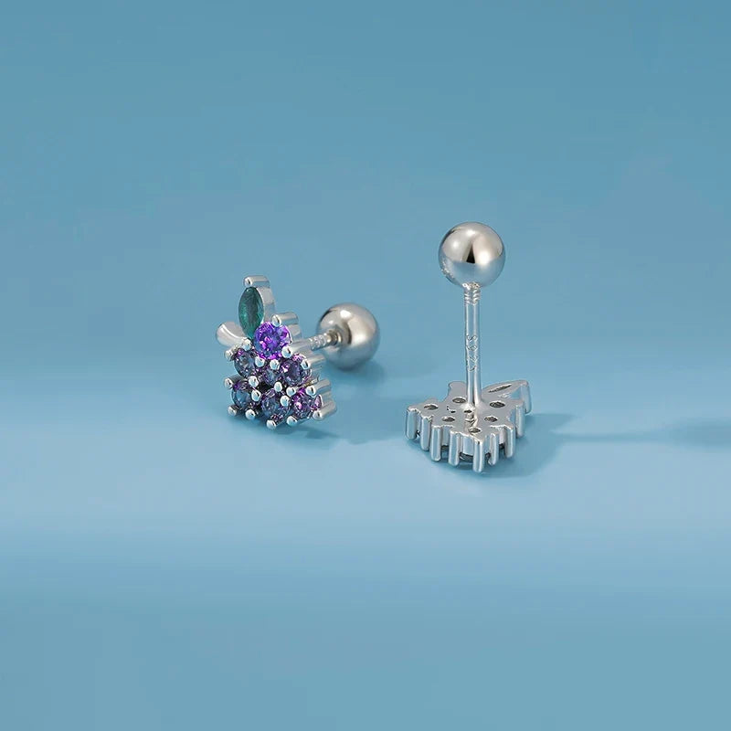 Aretes Uvas Moradas Vintage