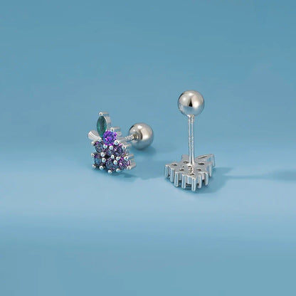 Aretes Uvas Moradas Vintage