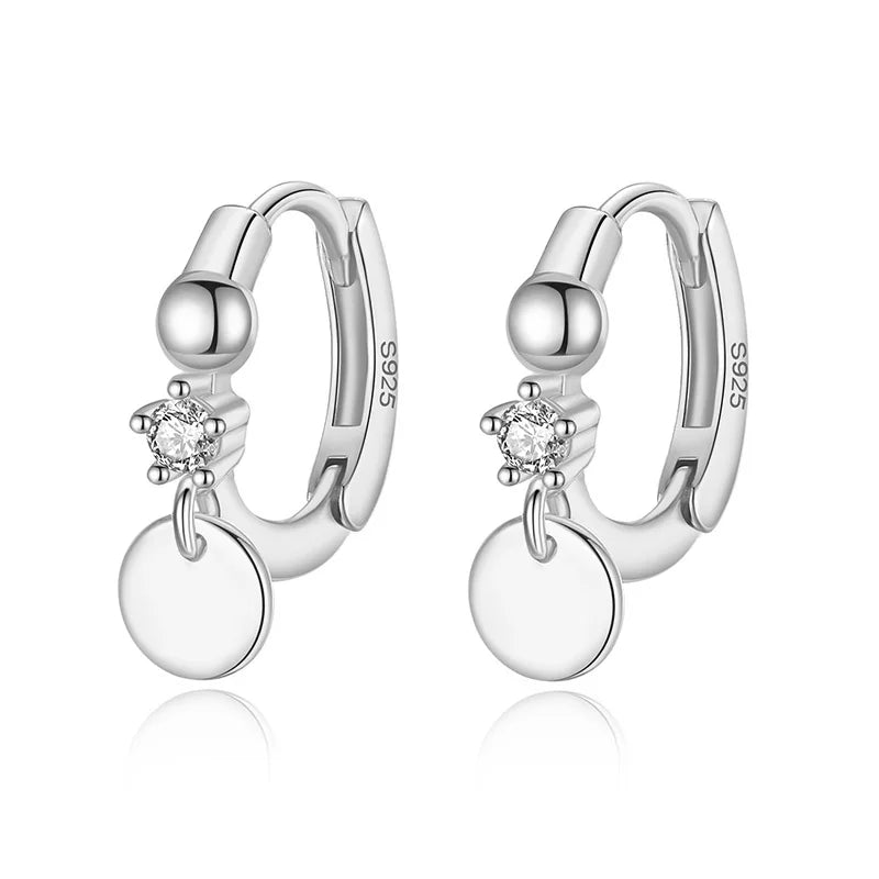 Arracadas con Disco y Zirconia