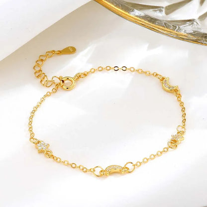 Pulsera Estrella y Luna Brillantes