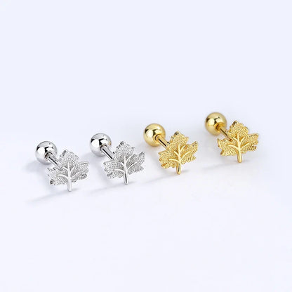 Aretes Hojas de Ginkgo y Maple