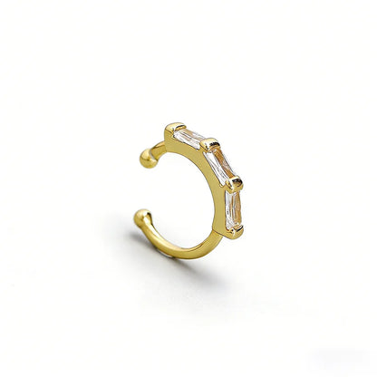 Aretes de Clip Curvos con Zirconias