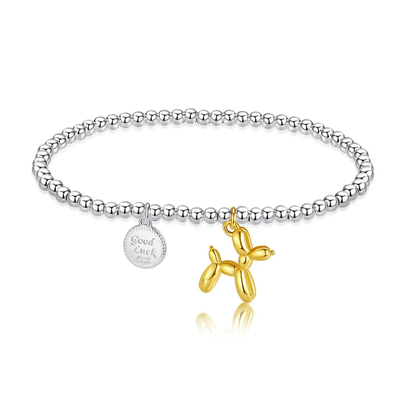 Pulsera Elástica Perrito de Globo con Esferas