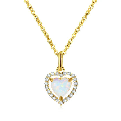 Collar Corazón con Ópalo