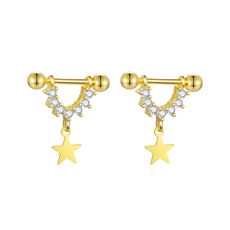 Aretes en U con Estrella