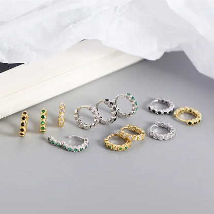 Arracadas Mini con Zirconias de Color