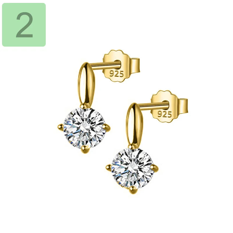 Aretes Perla con Zirconias en Cuatro Estilos