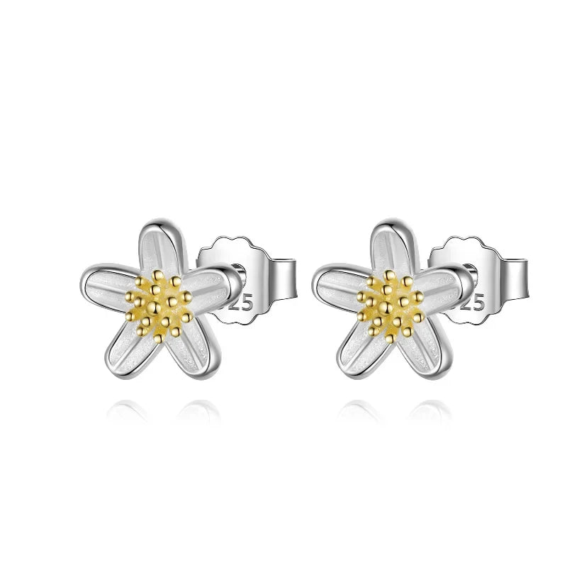 Aretes Flor y Hojas
