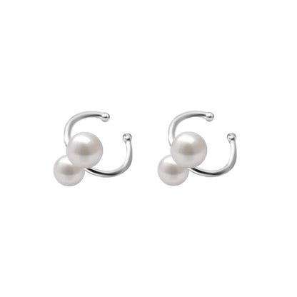Aretes de Clip con Perla para Novia
