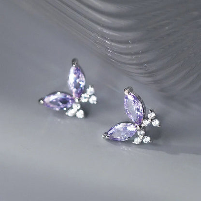 Aretes Mariposa en Blanco o Plateado