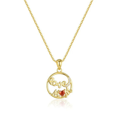 Collar Love Mom con Zirconias