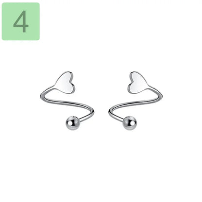 Aretes Mini Estrella y Corazón para Cartílago