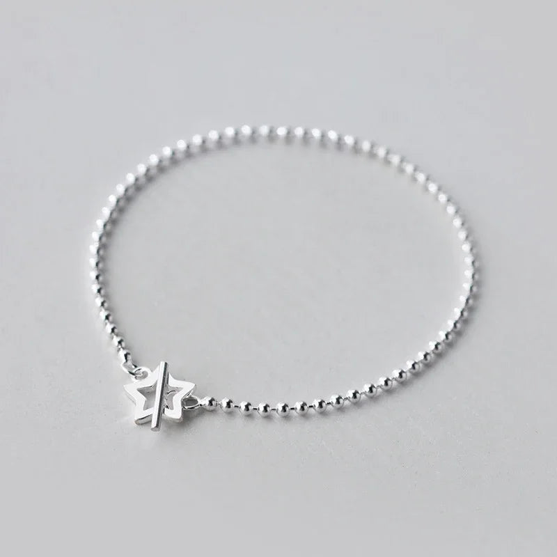 Pulsera de Bolitas con Corazón o Estrella