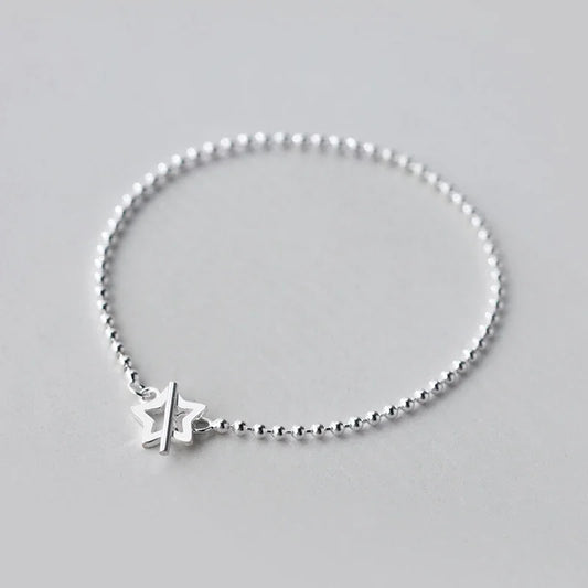 Pulsera de Bolitas con Corazón o Estrella