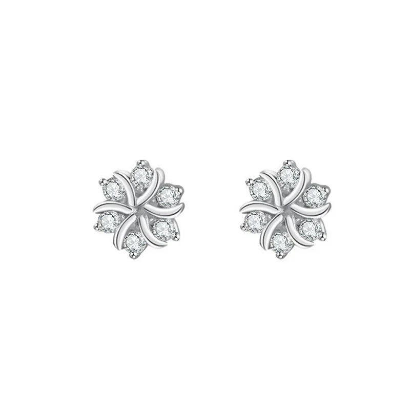 Aretes Copo de Nieve de Lujo