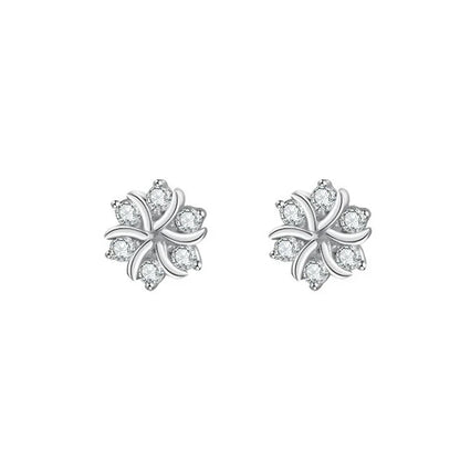Aretes Copo de Nieve de Lujo