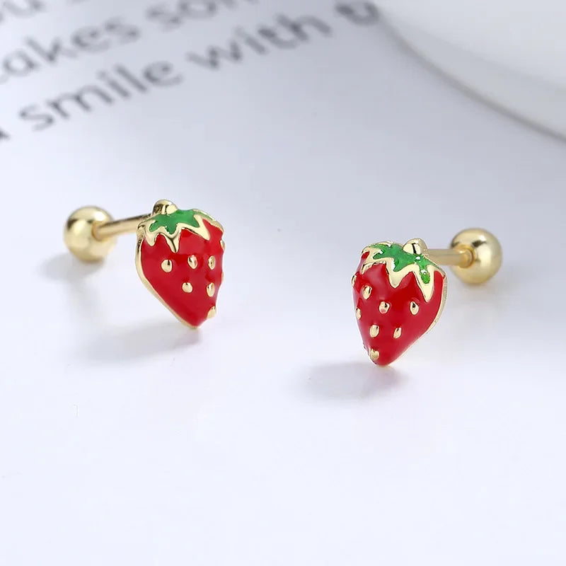 Aretes Fresa Coqueta