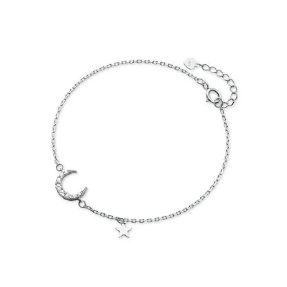 Pulsera Luna y Estrella con Zirconias