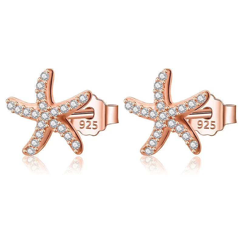 Aretes Estrella de Mar Delicada con Zirconias