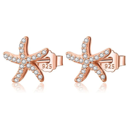 Aretes Estrella de Mar Delicada con Zirconias