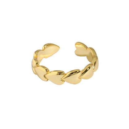 Anillo Corazón y Cruz Ajustable