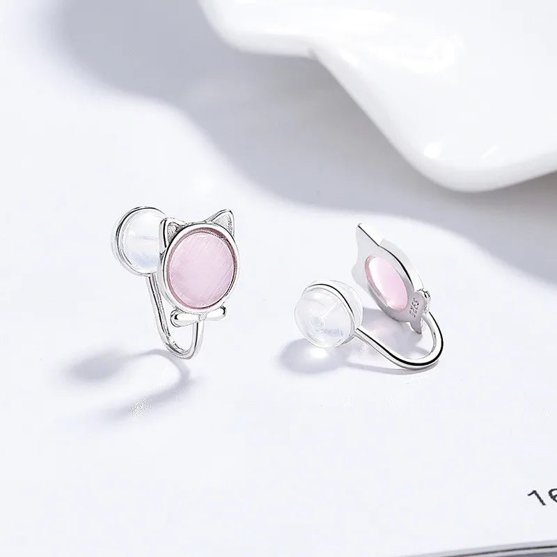 Aretes de Clip Gatito y Pez Koi