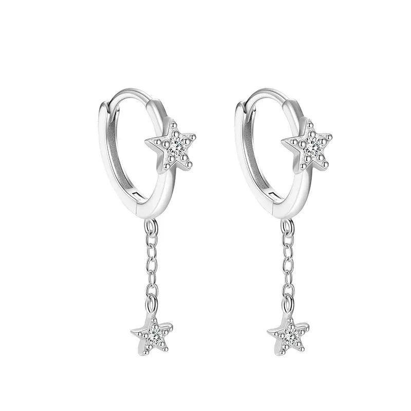 Aretes Estrella con Flecos
