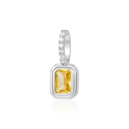 Dije Cuadrado con Zirconia de Color