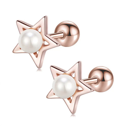 Aretes Estrella con Perla