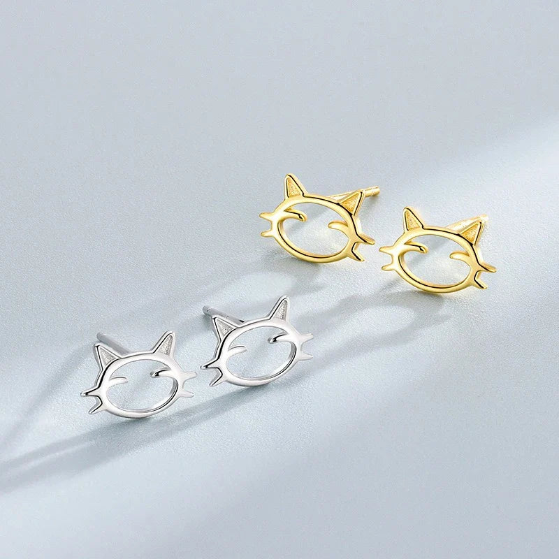 Aretes Gatito Calado