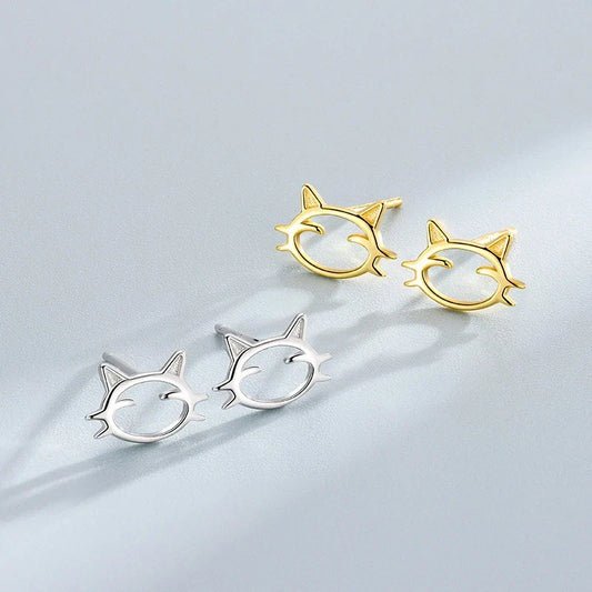 Aretes Gatito Calado