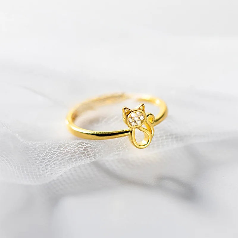 Anillo Gatito con Zirconias